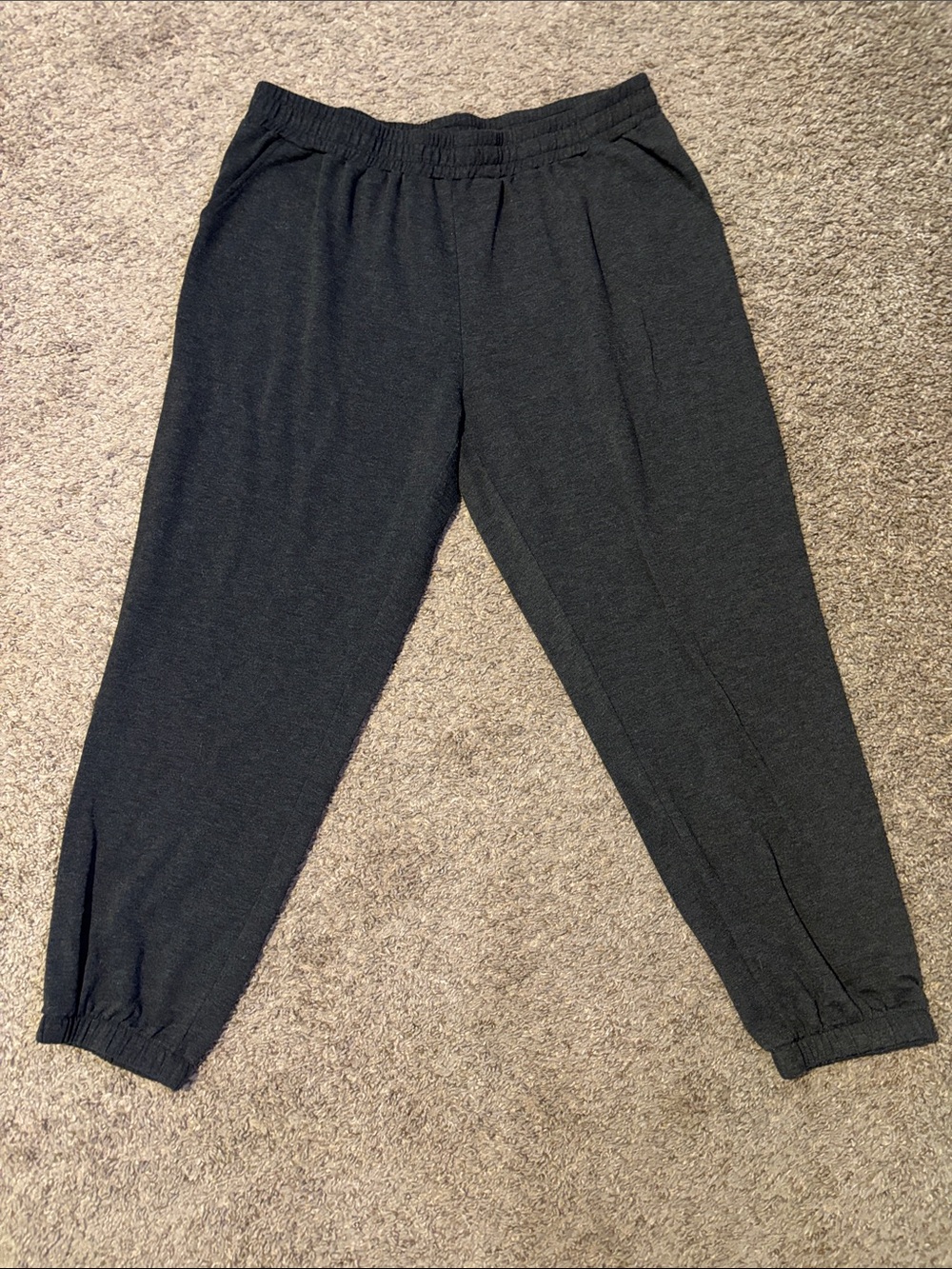 Women's Black Elastic Waist Jogger Pants